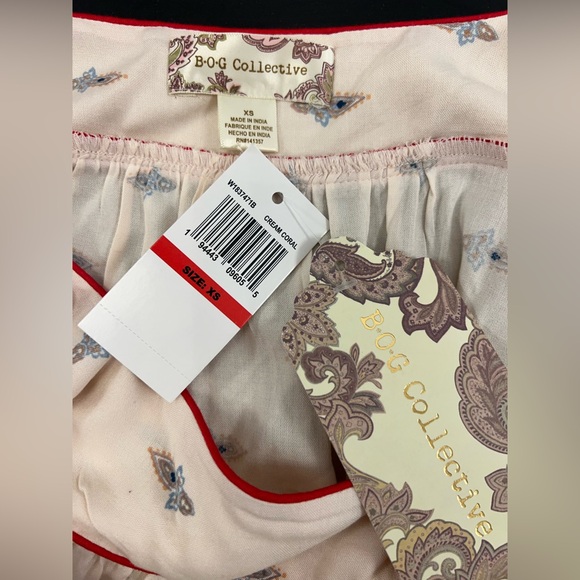 NWT BOG Band Of Gypsies Women's Small S Loose Boho Midi Flutter Sleeve Paisley - Picture 11 of 15